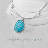 Fayes jewelry designs Turquoise howlite 925 silver necklace