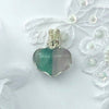 Fayesjewelry Designs Jewellery Fluorite gemstone 925 puffy heart necklace