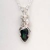 Fayesjewelry Designs Jewellery Petite black Ethiopian opal set in 925 silver necklace