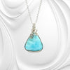 Fayesjewelry Designs Jewellery Triangular Larimar 925 silver pendant