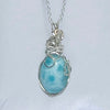 Fayesjewelry Designs Jewelry Blue larimar stone 925 silver pendant