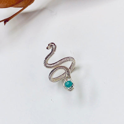 Fayes jewelry designs Adjustable silver ring Adjustable silver snake ring