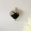 Fayes jewelry designs Resin pendant Sterling silver resin heart pendant