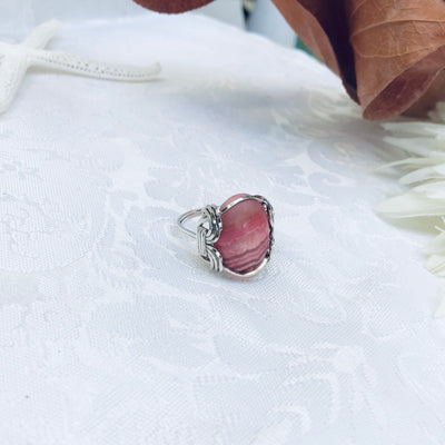 Fayes jewelry designs Rhodonite silver ring