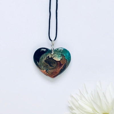 Fayesjewelry Designs Jewellery Heart shape resin pendant