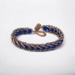 Fayes jewelry designs Bracelet Blue and bronze bead bracelet